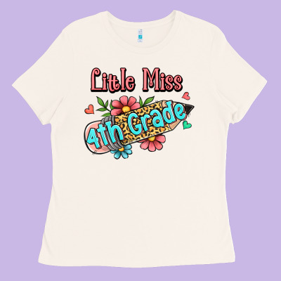 Little Miss Fourth Grade Ladies Tee Designed By Jasminsmagicworld