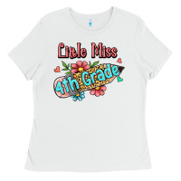 White little miss fourth grade Ladies Tee - Jasminsmagicworld