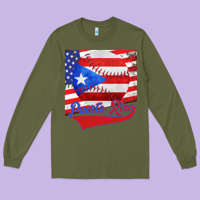 Puerto Rico Baseball Long Sleeve Tee Designed By Bettercallsaul