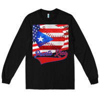 Black Puerto Rico Baseball Long Sleeve Tee - Bettercallsaul