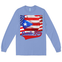 Colony Blue Puerto Rico Baseball Long Sleeve Tee - Bettercallsaul