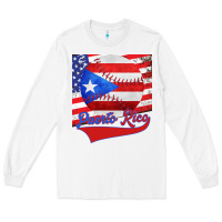 White Puerto Rico Baseball Long Sleeve Tee - Bettercallsaul