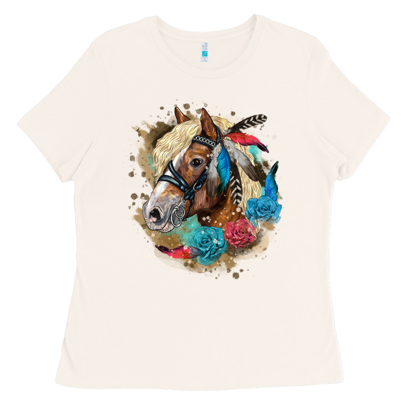 Haflinger Horse Floral Ladies Tee by LillyAllenDesigns | Teevron