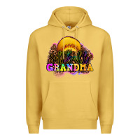 Antique Gold softball grandma Premium Hoodie - OliviaCreatesArt