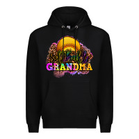 Black softball grandma Premium Hoodie - OliviaCreatesArt