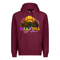 Burgundy softball grandma Premium Hoodie - OliviaCreatesArt