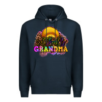 Navy softball grandma Premium Hoodie - OliviaCreatesArt