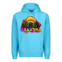 Ocean Blue softball grandma Premium Hoodie - OliviaCreatesArt