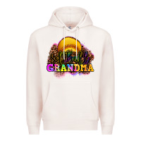 Pale Pink softball grandma Premium Hoodie - OliviaCreatesArt