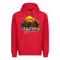 Red softball grandma Premium Hoodie - OliviaCreatesArt