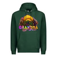 Sports Green softball grandma Premium Hoodie - OliviaCreatesArt