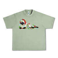 Oil Green christmas siamese cat Urban Heavy Tee - LillyAllenDesigns
