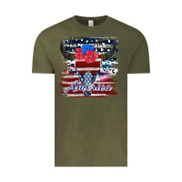 Vintage Olive bull skull america Vintage Tee - JahusDesignShop