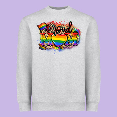 Proud Mom Leopard Heavyweight Sweatshirt Designed By Nancycooperartshop