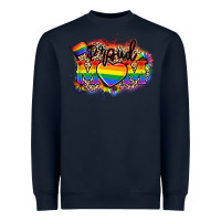 Navy Proud Mom leopard Heavyweight Sweatshirt - NancyCooperArtShop