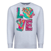 Heather Grey love with nail elements bbs Premium Sweatshirt - BundleAndBundleShop