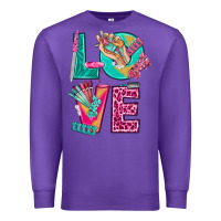 Purple love with nail elements bbs Premium Sweatshirt - BundleAndBundleShop