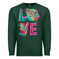 Sports Green love with nail elements bbs Premium Sweatshirt - BundleAndBundleShop