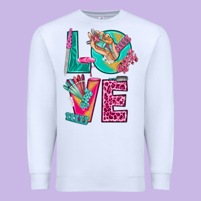 Love With Nail Elements Bbs Premium Sweatshirt Designed By Bundleandbundleshop