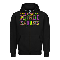 Black Mardi Saurus Zipper Hoodie - HowdyJamesFarm