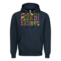 Navy Mardi Saurus Zipper Hoodie - HowdyJamesFarm