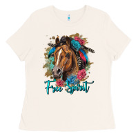 Free Spirit Quarter Horse Floral Ladies Tee | Teevron