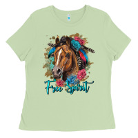 Matcha free spirit quarter horse floral Ladies Tee - LillyAllenDesigns