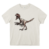Cream Deinonychus Heavy Core Tee - LillyAllenDesigns