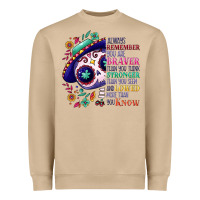Mushroom You are braver than you think sugar skull Heavyweight Sweatshirt - NancyCooperArtShop