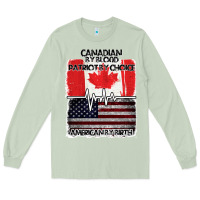 Matcha American By Birth Canadian By Blood Patriot By Choice Long Sleeve Tee - Bettercallsaul