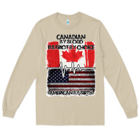 Mushroom American By Birth Canadian By Blood Patriot By Choice Long Sleeve Tee - Bettercallsaul