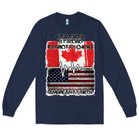 Navy American By Birth Canadian By Blood Patriot By Choice Long Sleeve Tee - Bettercallsaul