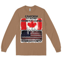 Toasted Coconut American By Birth Canadian By Blood Patriot By Choice Long Sleeve Tee - Bettercallsaul