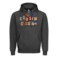 Charcoal Heather Cousin crew 4th of july Zipper Hoodie - CowGirlArtShop