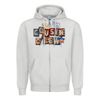 Dove Grey Cousin crew 4th of july Zipper Hoodie - CowGirlArtShop