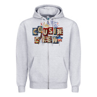 Heather Grey Cousin crew 4th of july Zipper Hoodie - CowGirlArtShop