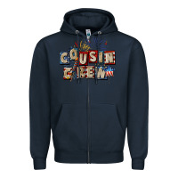 Navy Cousin crew 4th of july Zipper Hoodie - CowGirlArtShop
