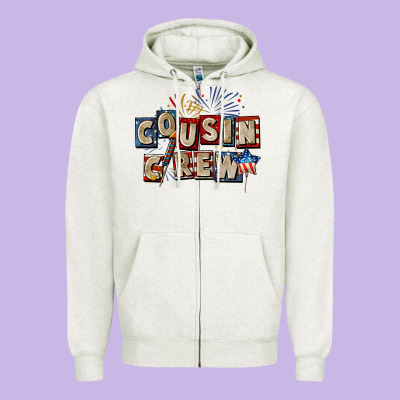 Cousin Crew 4th Of July Zipper Hoodie Designed By Cowgirlartshop