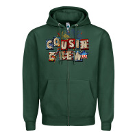 Sports Green Cousin crew 4th of july Zipper Hoodie - CowGirlArtShop