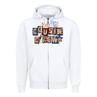 White Cousin crew 4th of july Zipper Hoodie - CowGirlArtShop