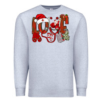 Heather Grey christmas love nurse bbs Premium Sweatshirt - BundleAndBundleShop