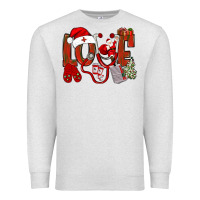 Oatmeal Heather christmas love nurse bbs Premium Sweatshirt - BundleAndBundleShop