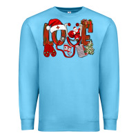 Ocean Blue christmas love nurse bbs Premium Sweatshirt - BundleAndBundleShop