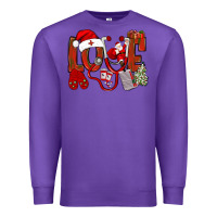 Purple christmas love nurse bbs Premium Sweatshirt - BundleAndBundleShop