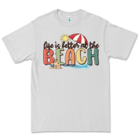 Dove Grey life is better at the beach Premium Tee - MaliasSmallBusiness