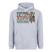 Heather Grey coffee because murder is wrong bbs Heavyweight Hoodie - BundleAndBundleShop