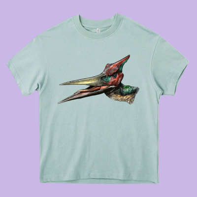Pteranodon Face Heavy Core Tee Designed By Lillyallendesigns