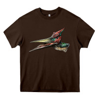 Chocolate Brown Pteranodon Face Heavy Core Tee - LillyAllenDesigns