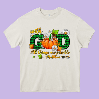 With God All Things Are Possible Heavy Core Tee Designed By Adodesignshop