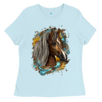 Baby Blue western tennessee horse Ladies Tee - LillyAllenDesigns